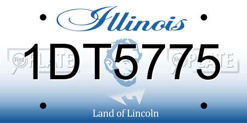 1DT5775 Illinois License Plate