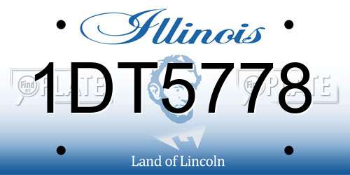 1DT5778 Illinois License Plate