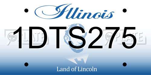 1DTS275 Illinois License Plate
