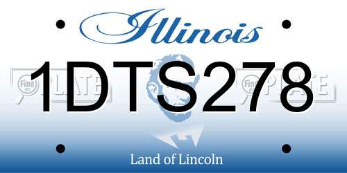1DTS278 Illinois License Plate