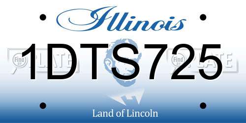 1DTS725 Illinois License Plate