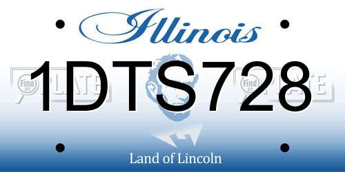 1DTS728 Illinois License Plate
