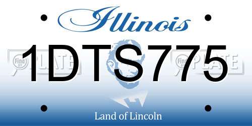 1DTS775 Illinois License Plate