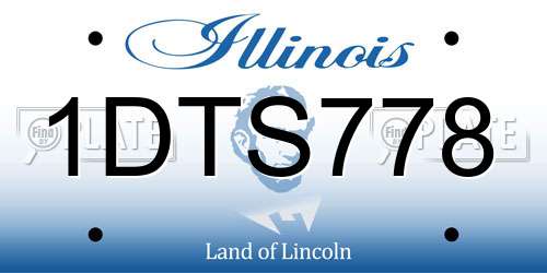 1DTS778 Illinois License Plate