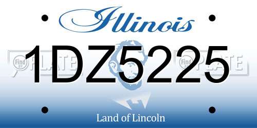 1DZ5225 Illinois License Plate