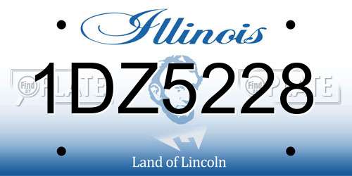 1DZ5228 Illinois License Plate