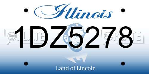 1DZ5278 Illinois License Plate