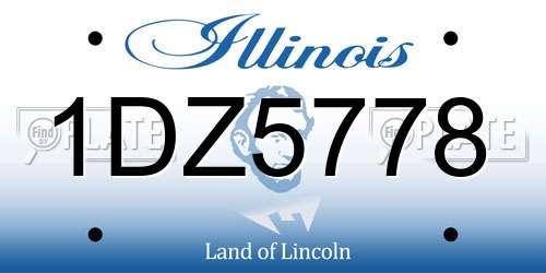 1DZ5778 Illinois License Plate