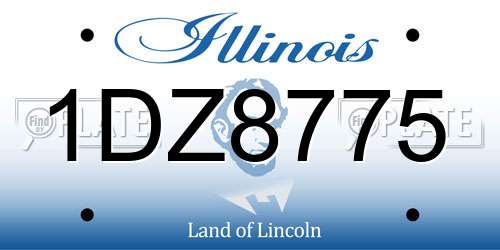 1DZ8775 Illinois License Plate