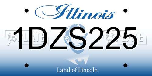 1DZS225 Illinois License Plate