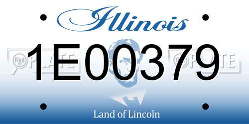 1E00379 Illinois License Plate