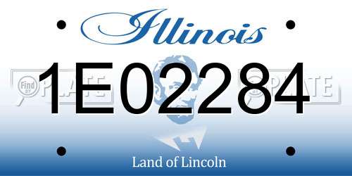 1E02284 Illinois License Plate