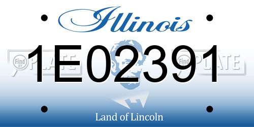 1E02391 Illinois License Plate