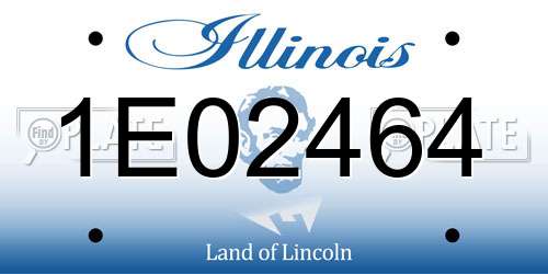 1E02464 Illinois License Plate
