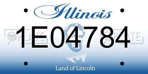 1E04784 Illinois License Plate