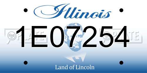 1E07254 Illinois License Plate