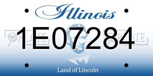 1E07284 Illinois License Plate