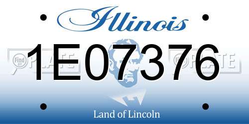 1E07376 Illinois License Plate