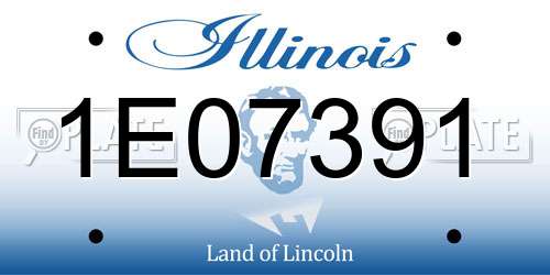1E07391 Illinois License Plate