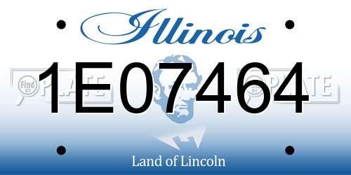 1E07464 Illinois License Plate