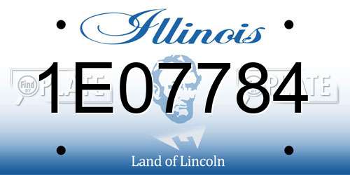 1E07784 Illinois License Plate
