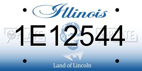 1E12544 Illinois License Plate