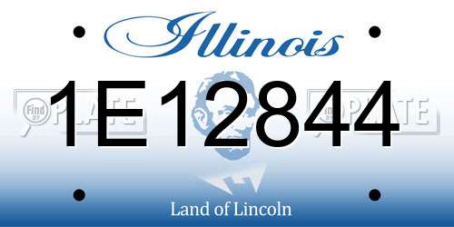 1E12844 Illinois License Plate