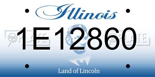 1E12860 Illinois License Plate