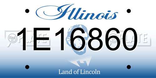 1E16860 Illinois License Plate