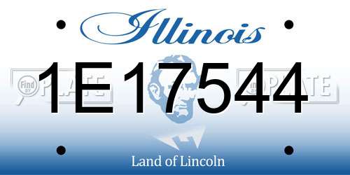 1E17544 Illinois License Plate
