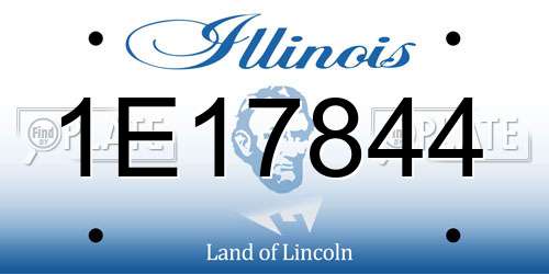 1E17844 Illinois License Plate