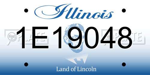 1E19048 Illinois License Plate