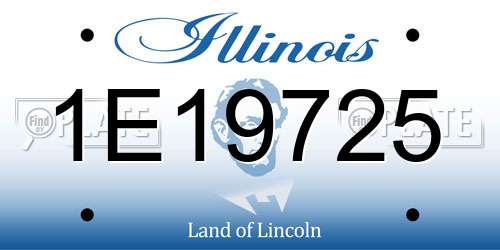 1E19725 Illinois License Plate