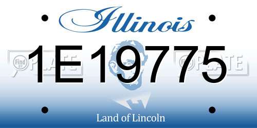 1E19775 Illinois License Plate