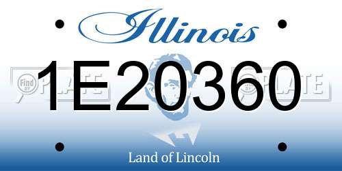 1E20360 Illinois License Plate