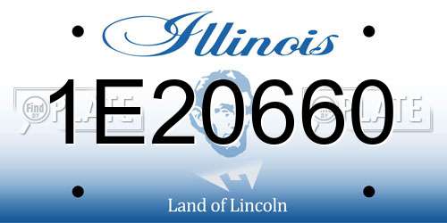 1E20660 Illinois License Plate