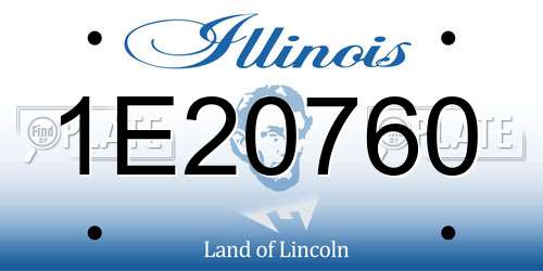 1E20760 Illinois License Plate