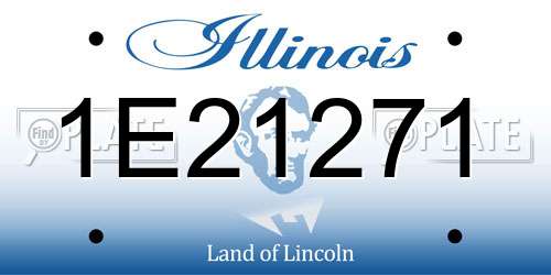 1E21271 Illinois License Plate