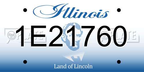 1E21760 Illinois License Plate