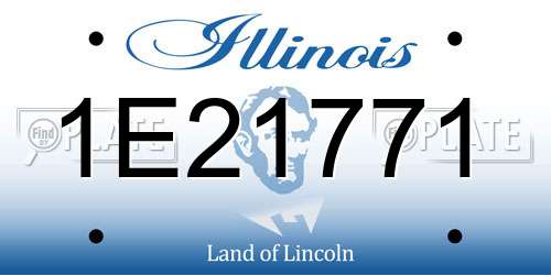 1E21771 Illinois License Plate
