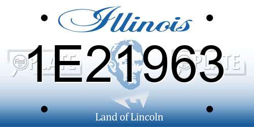 1E21963 Illinois License Plate