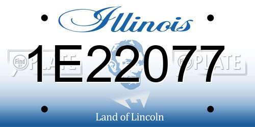 1E22077 Illinois License Plate