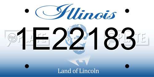 1E22183 Illinois License Plate