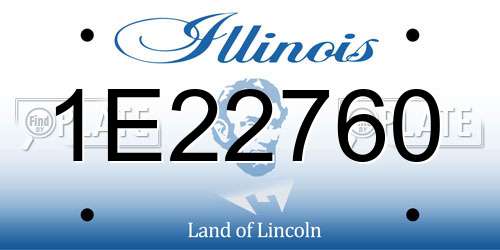 1E22760 Illinois License Plate