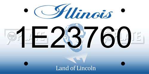 1E23760 Illinois License Plate