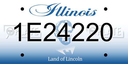 1E24220 Illinois License Plate