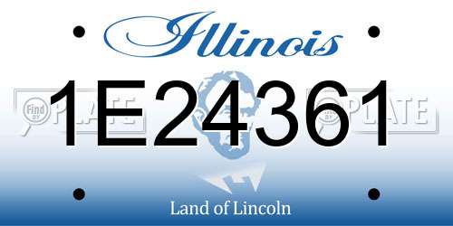 1E24361 Illinois License Plate