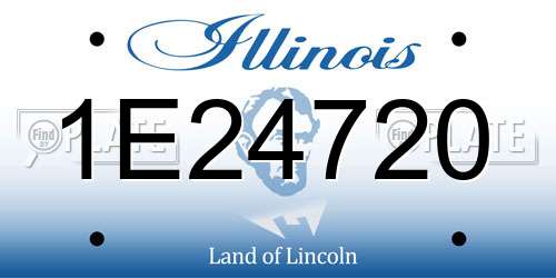 1E24720 Illinois License Plate