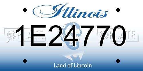 1E24770 Illinois License Plate