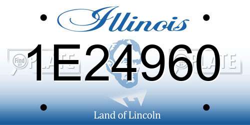 1E24960 Illinois License Plate